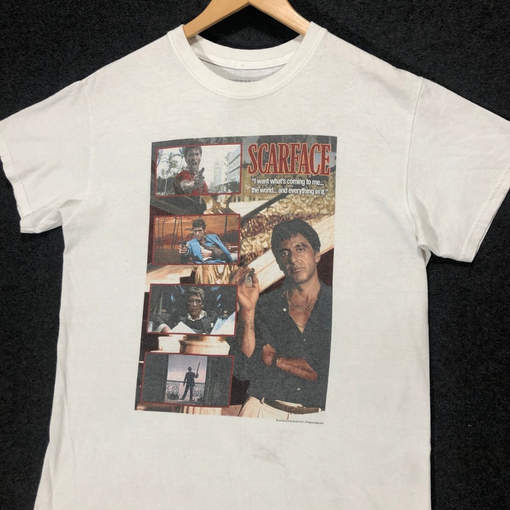 American Classics Scarface Movie Graphic Print T-Shirt White Medium